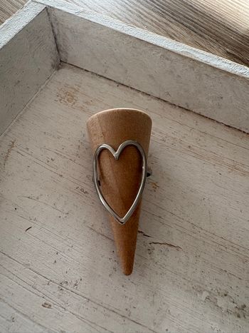 Bague cœur argenté 