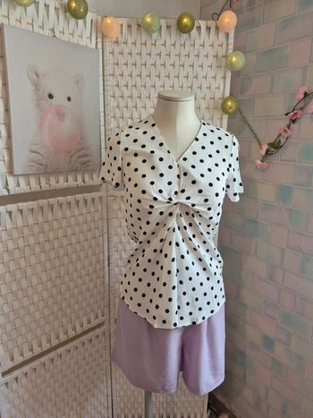 💕joli top polka dot rétro Karl marc John femme TS / 36💕