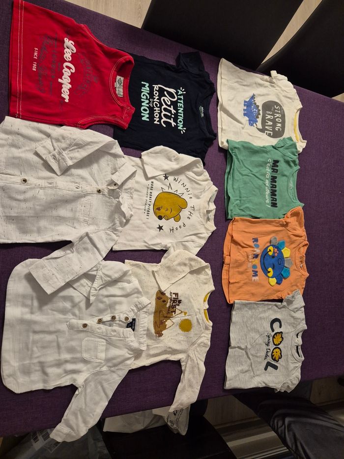 Lot de t-shirts et chemises