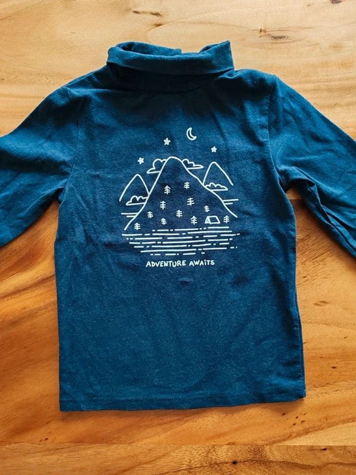 Tee shirt manches longues col roulé