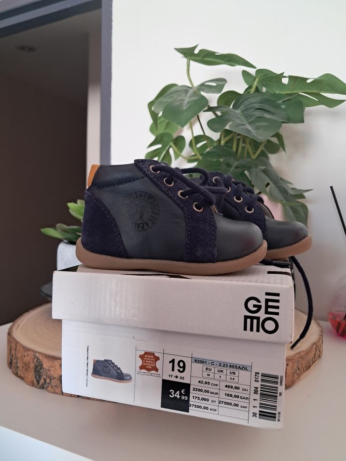 Chaussure cuire bleu