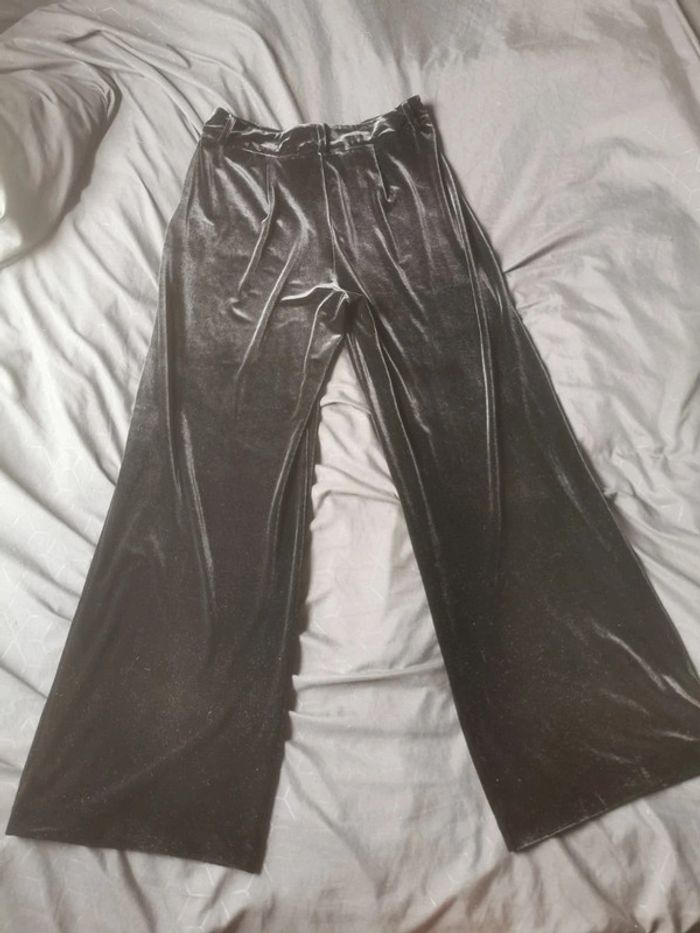 Pantalon velours satiné noir Monoprix - photo numéro 2