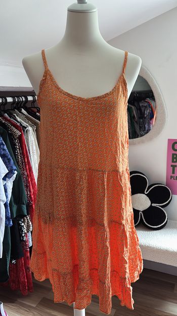 Robe évasée orange Boutique Indépendante TU