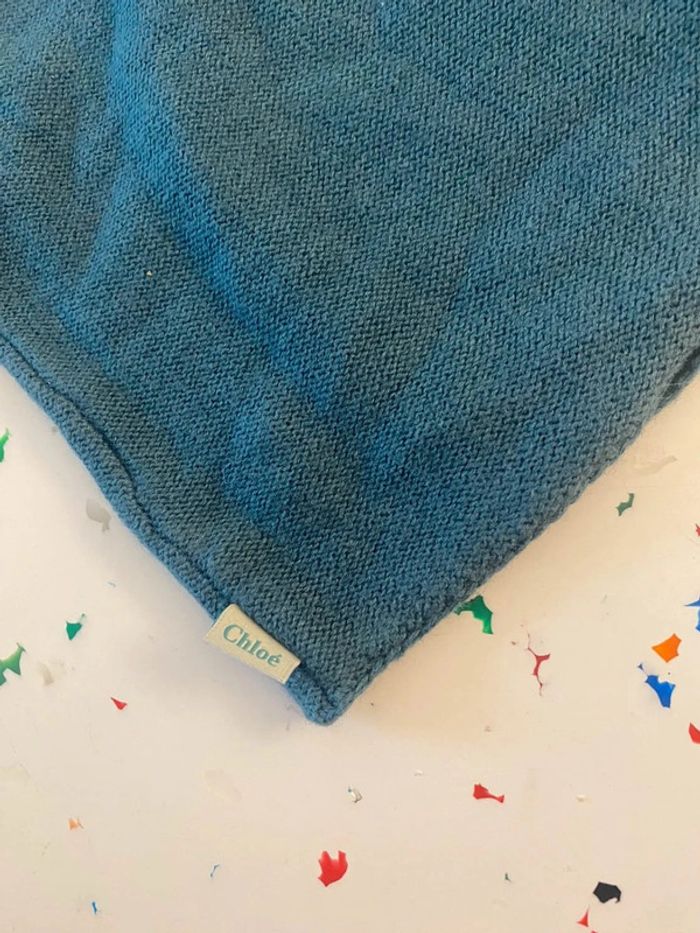 Gilet en laine turquoise Chloé 2 ans - photo numéro 7