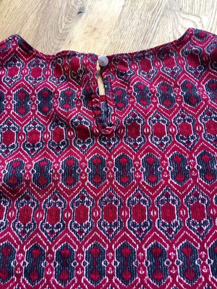 Ensemble tunique blouse coloré et short brut 12 ans - photo numéro 3