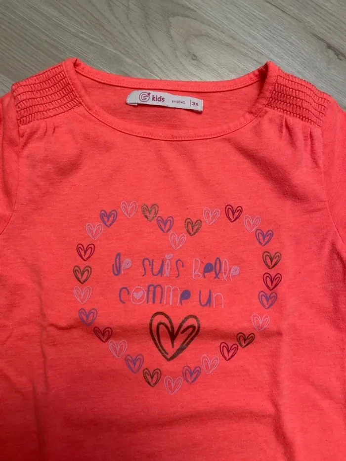 T-Shirt à manches longues Gemo Taille 3 ans - photo numéro 2