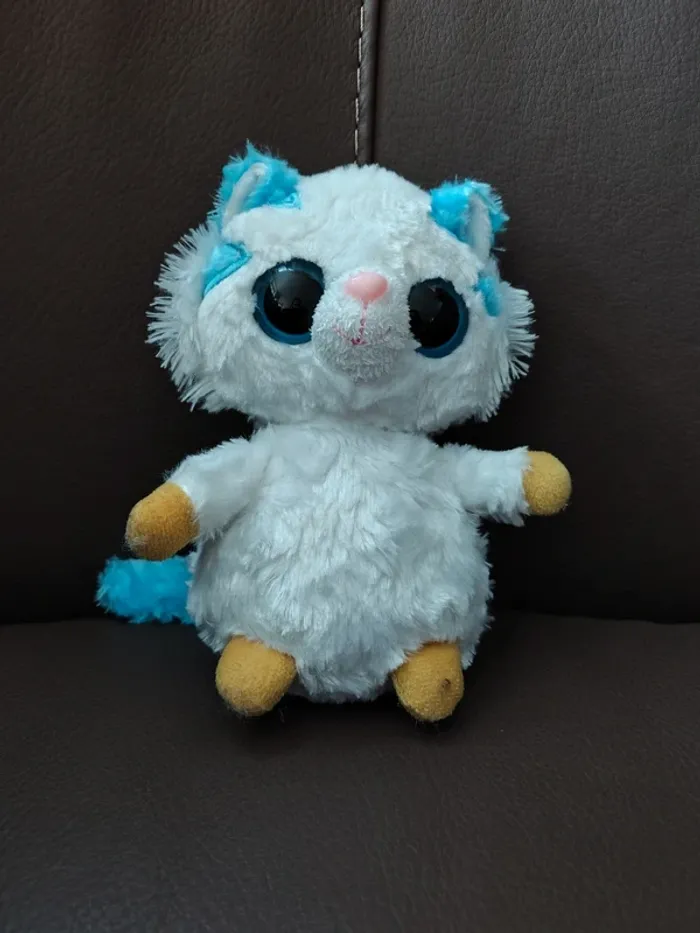 Peluche Tigre blanc et bleu Muhon Yoohoo and Friends 16 cm