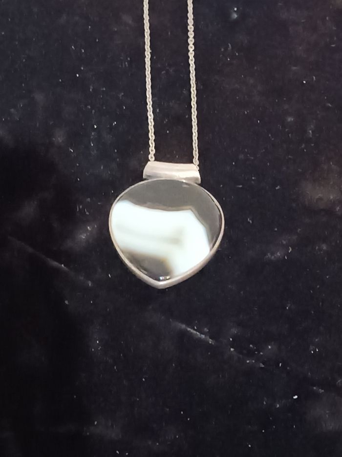 Collier agate serti - photo numéro 2