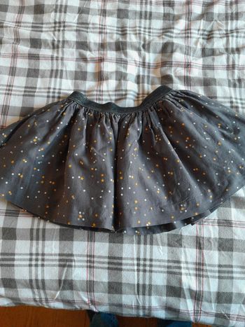 Jupe Okaïdi 6 ans gris poids gris orange étoile