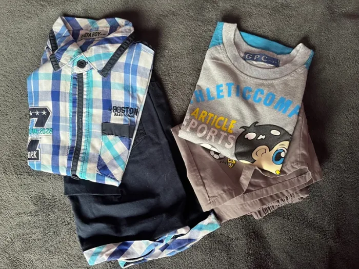 2 ensemble short t-shirt  garçon 3 ans