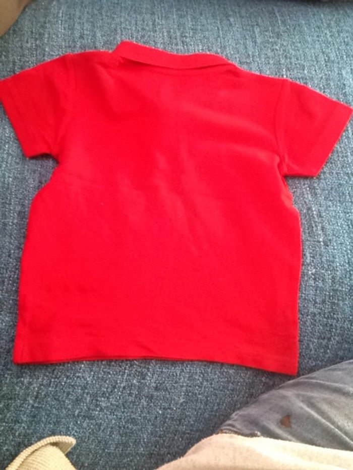 Polo manches courtes rouge - 3 ans - photo numéro 3