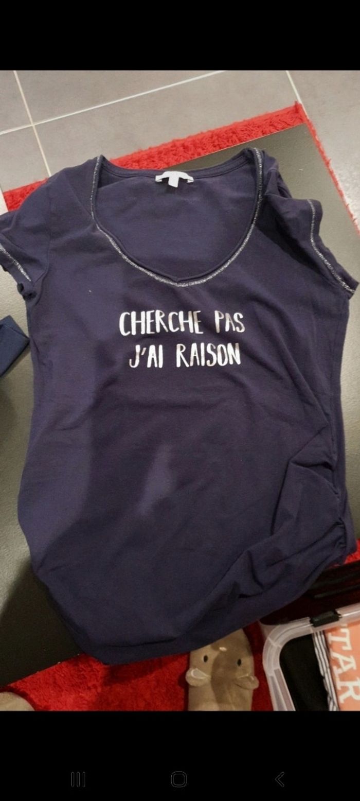 T-shirt grossesse marine