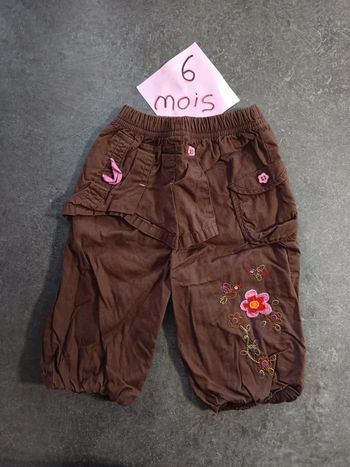 Pantalon large marron 6 mois