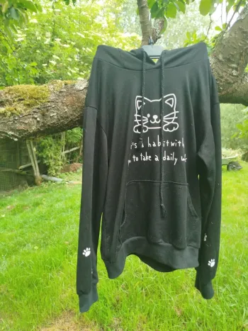 Sweat capuche chat
