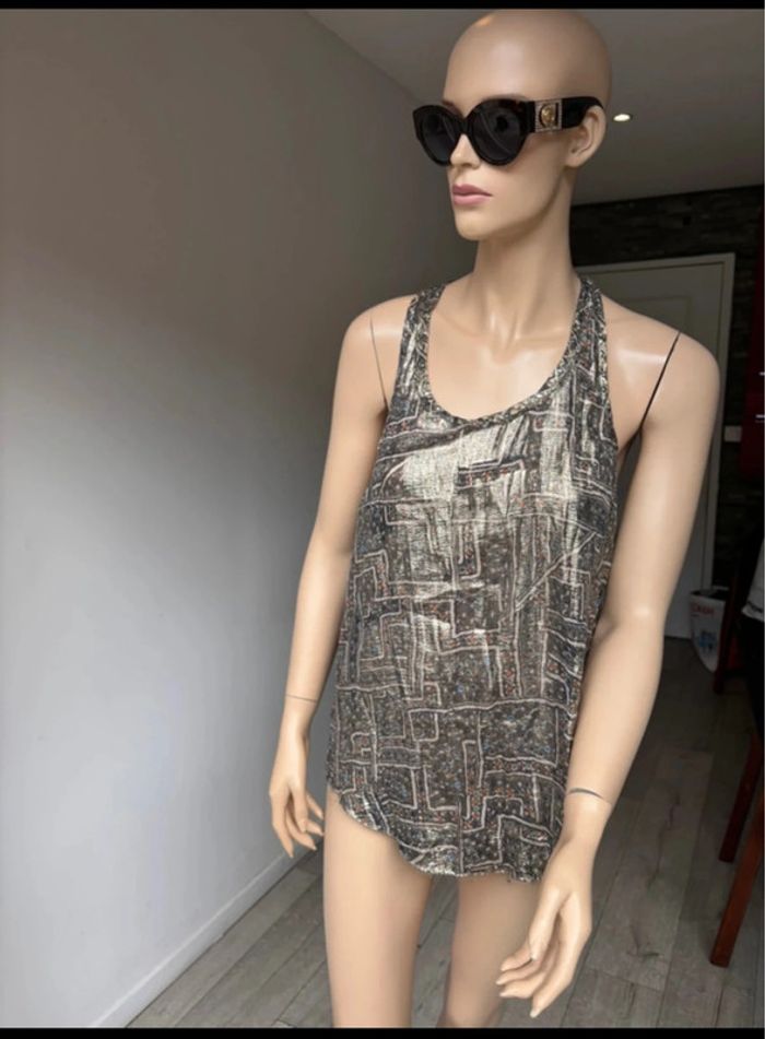 Top Isabel marant For H&M Débardeur métallique Métallisé - photo numéro 2