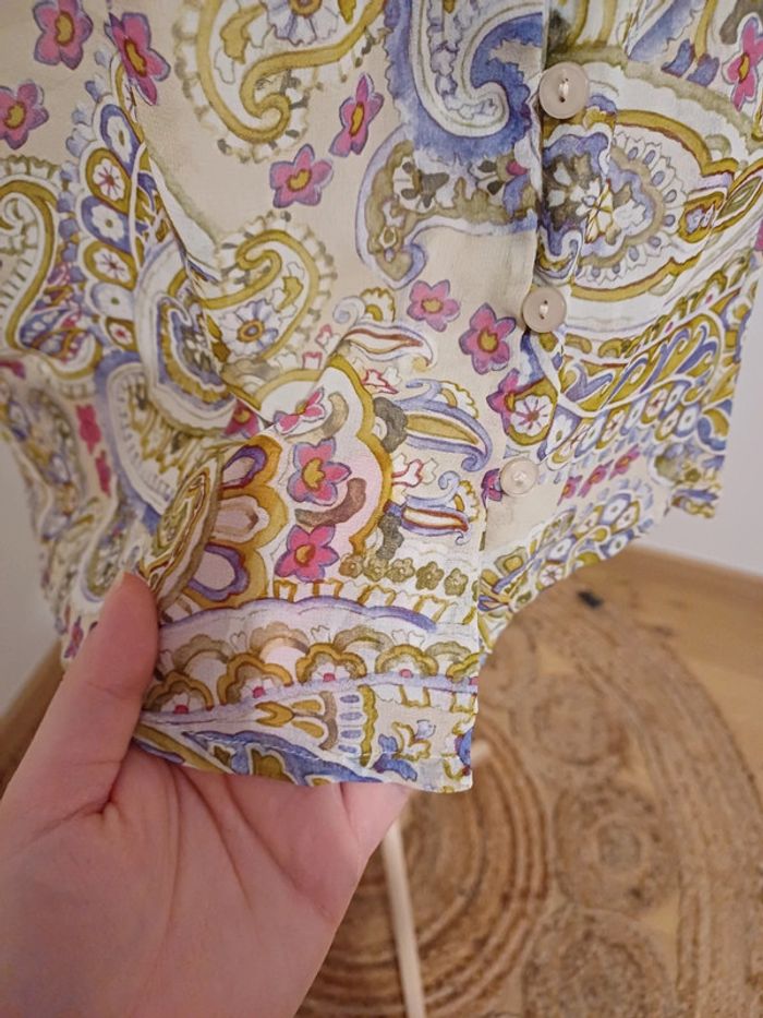 Blouse transparente à motifs Mango taille M 38 - photo numéro 5