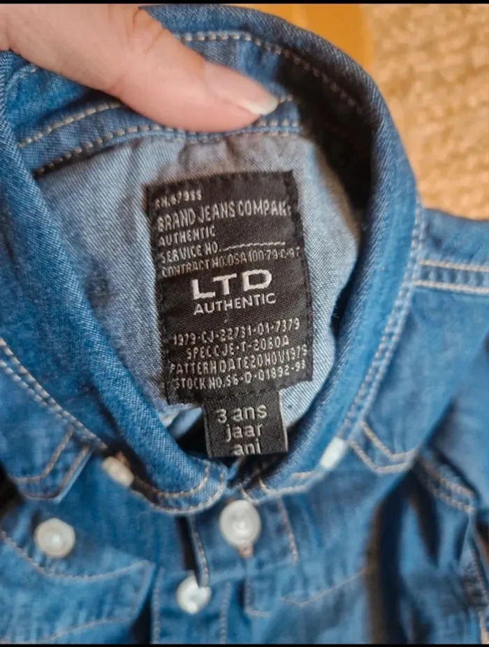 Jolie ensemble chemise en jean et jean rose sergent major fille 3 ans - photo numéro 4