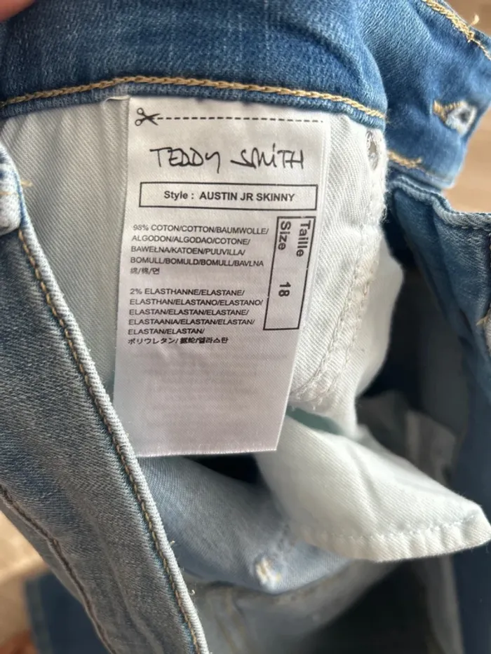 Jeans Teddy Smith bleu destroy 36-38 (S) - photo numéro 5