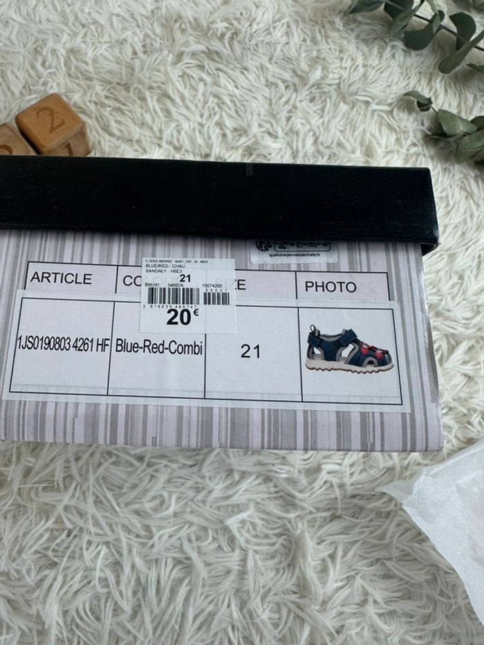 Paire de sandales bleu Rushour taille 21 - photo numéro 6