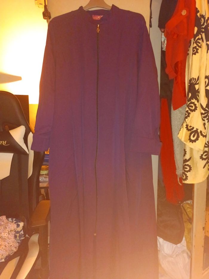 Robe jellaba longue violet femme - photo numéro 2