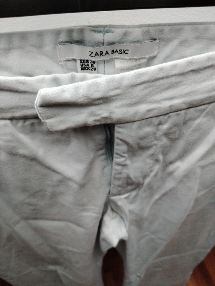 Pantalon Bleu Ciel Zara - photo numéro 2