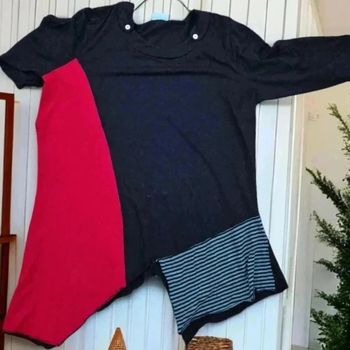 Tunique rouge noir gris 🌹44/46 🌹 canda