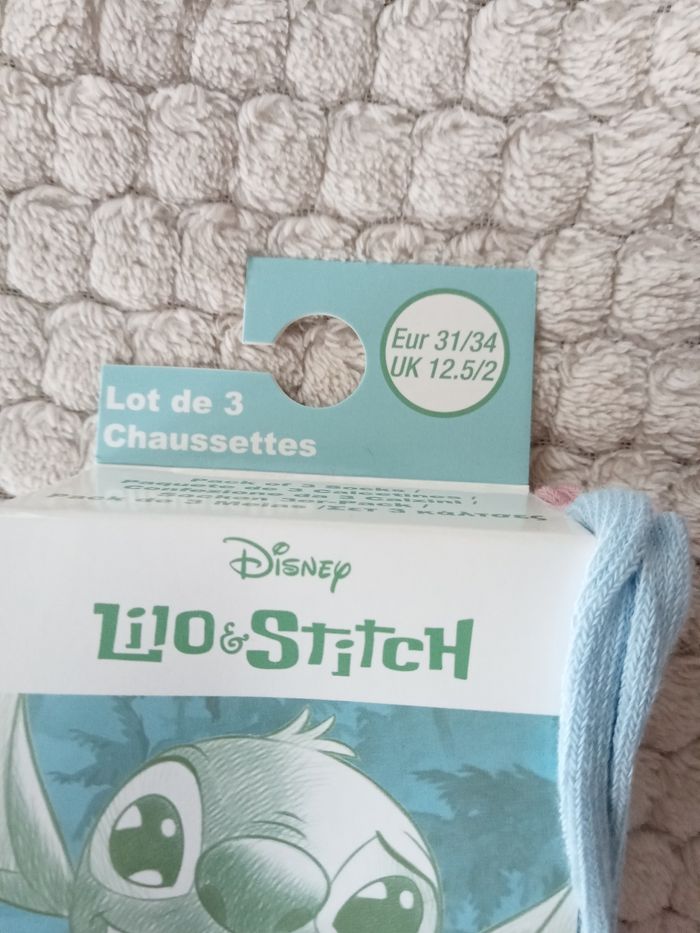 3 paires de chaussettes Stitch 31/34 - photo numéro 2