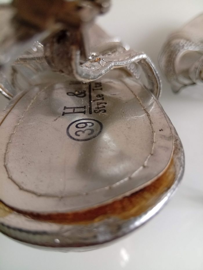 sandales talon aiguille chromé chaussures - photo numéro 5