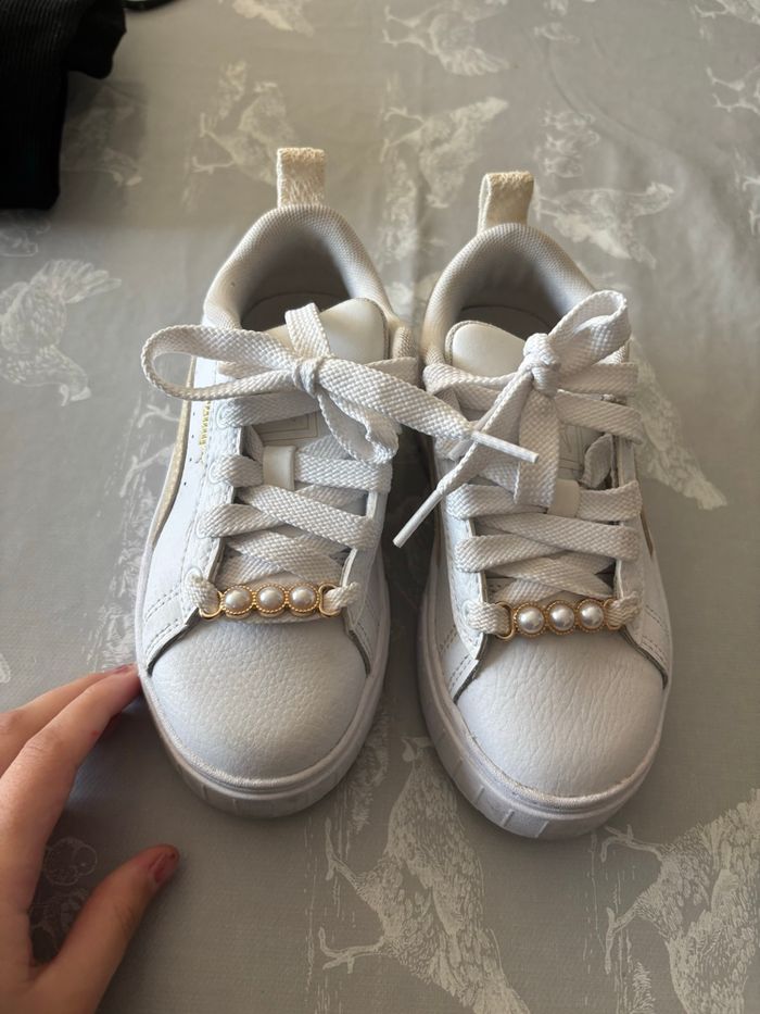 Paire baskets fillette puma aux perles - photo numéro 3