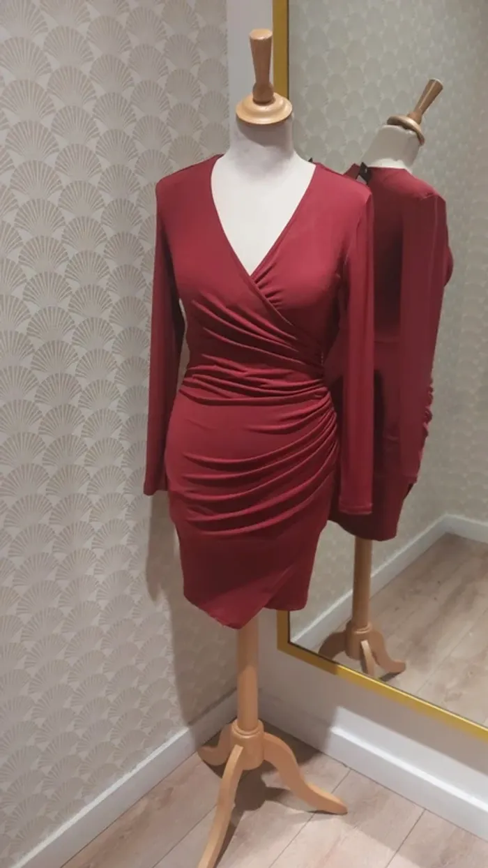 Robe moulante rouge New Look