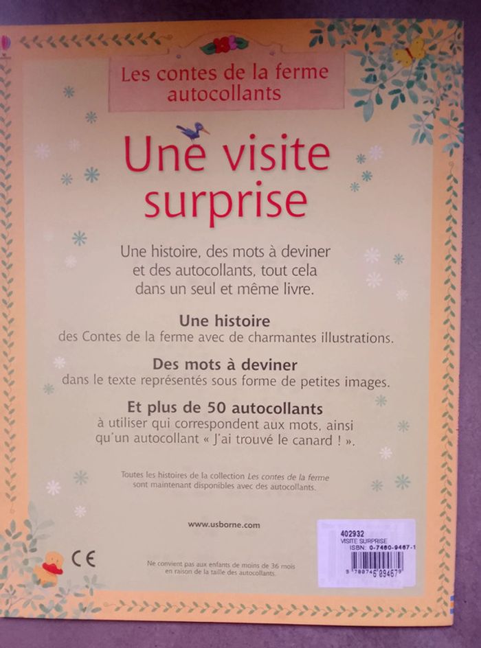 Livre enfant - les contes de la ferme autocollants - Une visite surprise - photo numéro 2