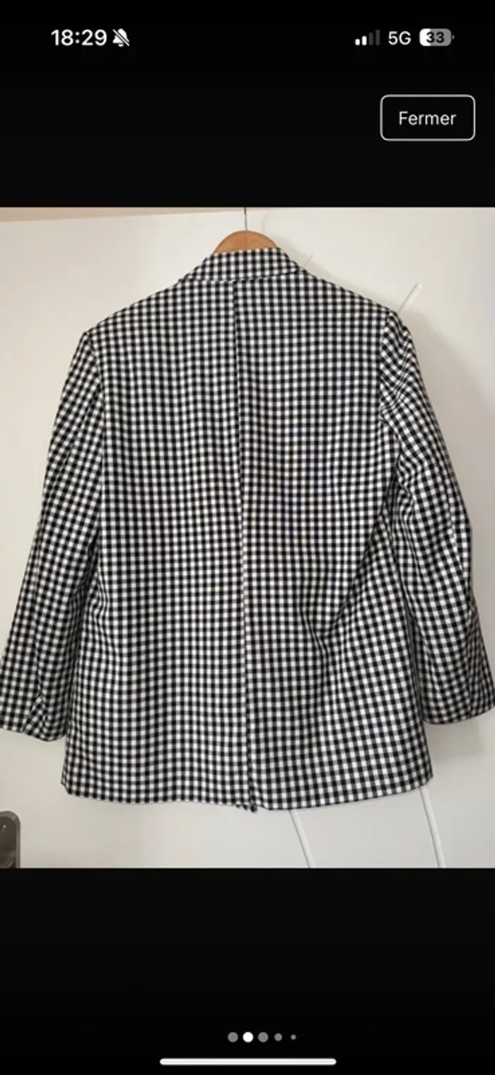 Blazer à carreaux Zara - photo numéro 2