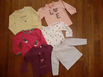 Lot 6 t-shirts - Obaïbi, Mes Ptits Caillous, Tape à l'œil, Orchestra, Primark