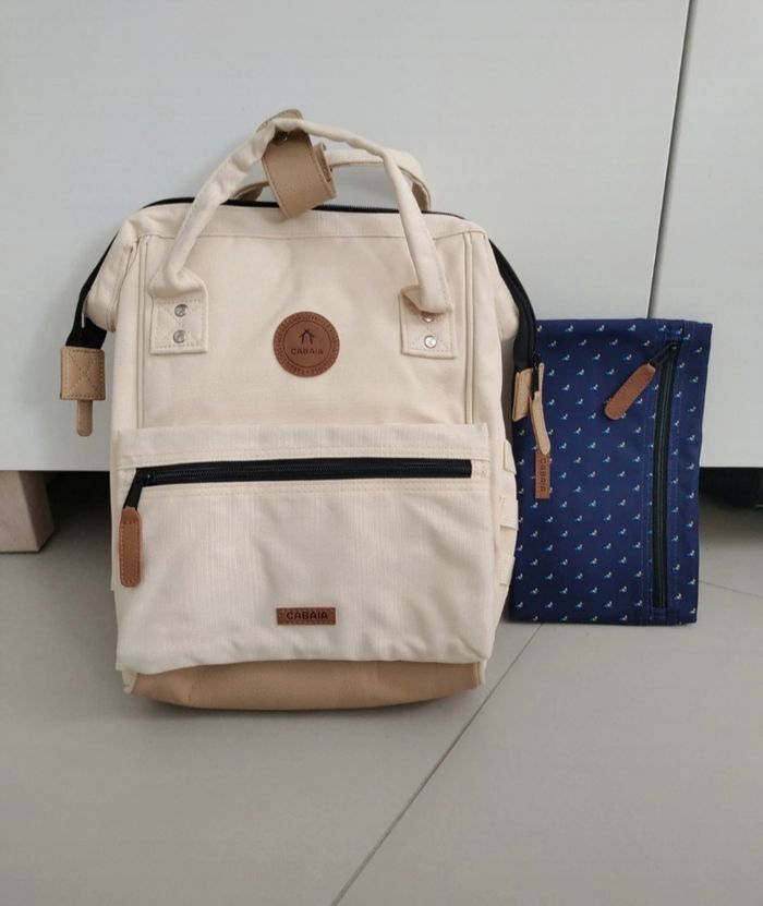 Sac à dos cabaïa S beige crème