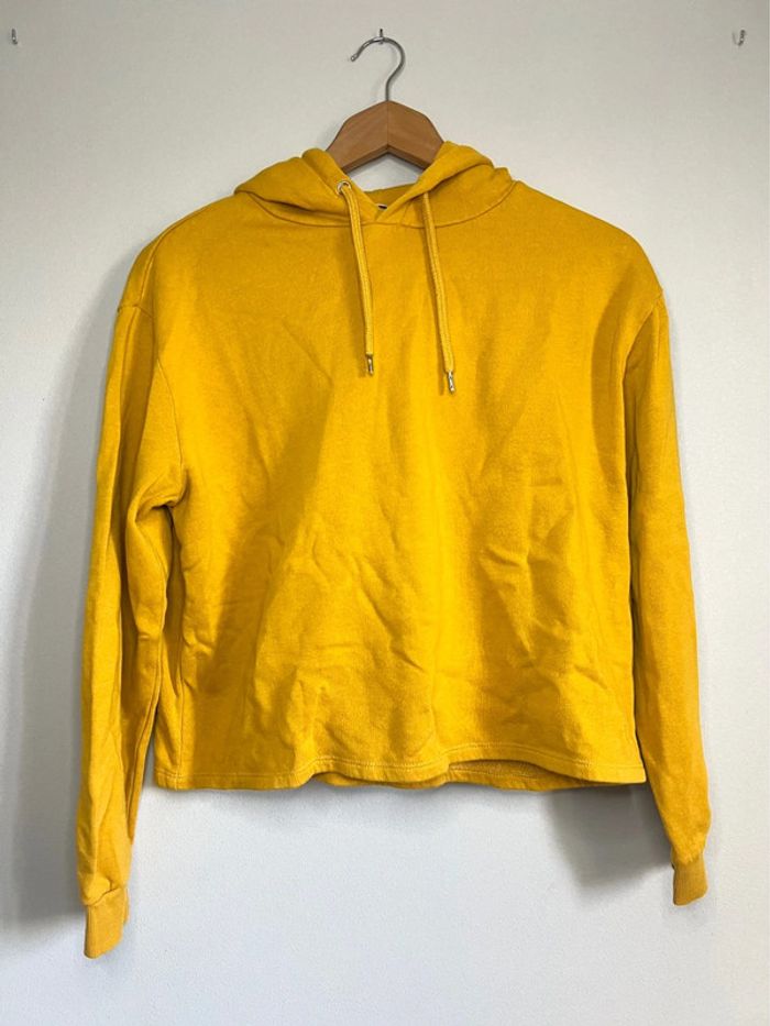 Sweat à capuche Pimkie jaune moutarde
