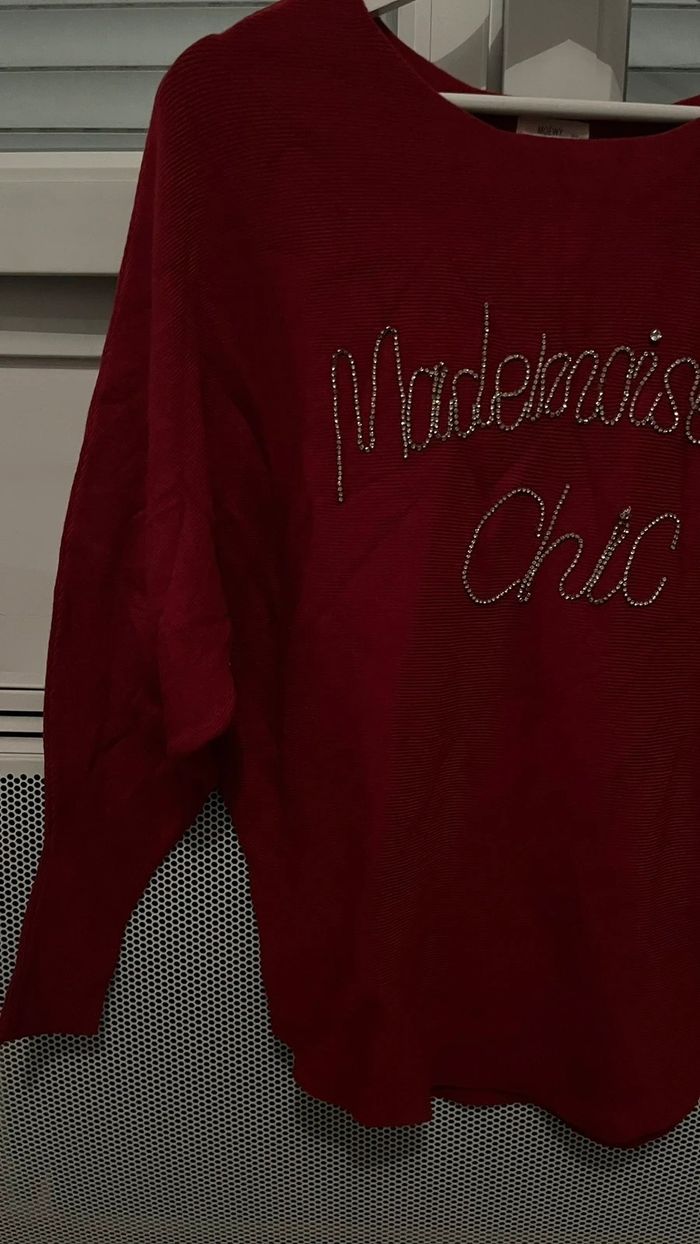 Pull bordeaux/rouge - photo numéro 2