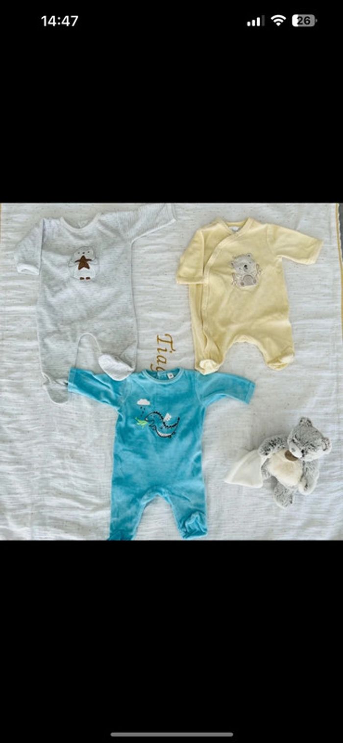 Lot de 3 pyjama 1mois