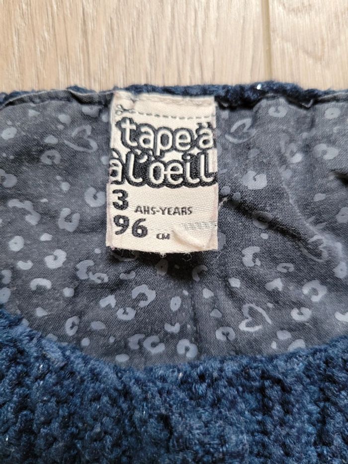 Gilet bleu marine à grosse maille - photo numéro 3