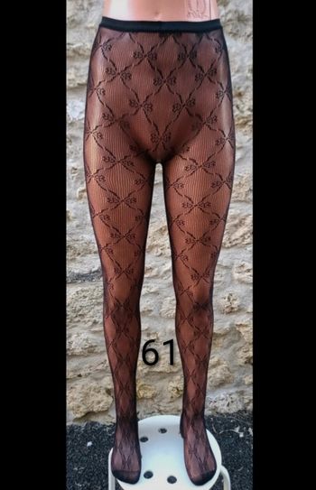 Collant résille motif fantaisie