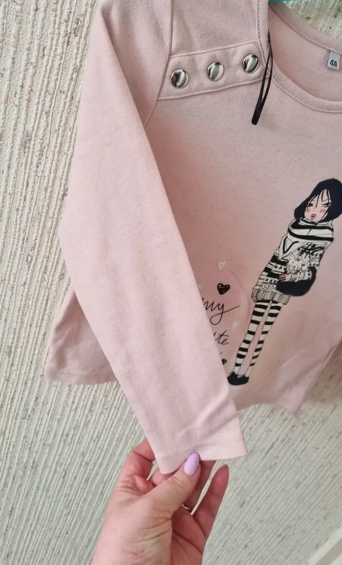 Tee shirt manche longue taille 4 ans - photo numéro 5