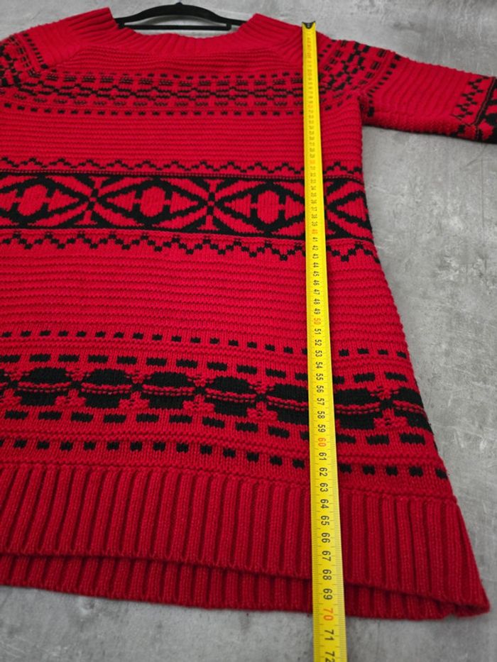 Pull Chaps col rond rouge à motif femme taille S – Élégant, tendance et confortable - photo numéro 9
