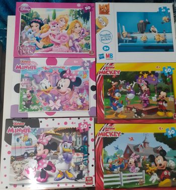 Lot de 6 boîtes puzzles 50 pièces 