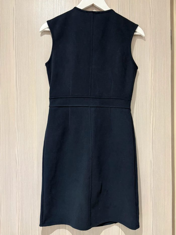 Robe Morgan bleu marine taille S matière style suédine en parfait état - photo numéro 3