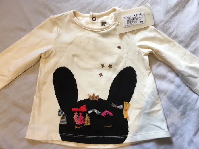 Tshirt fille catimini 6 mois neuf - photo numéro 2