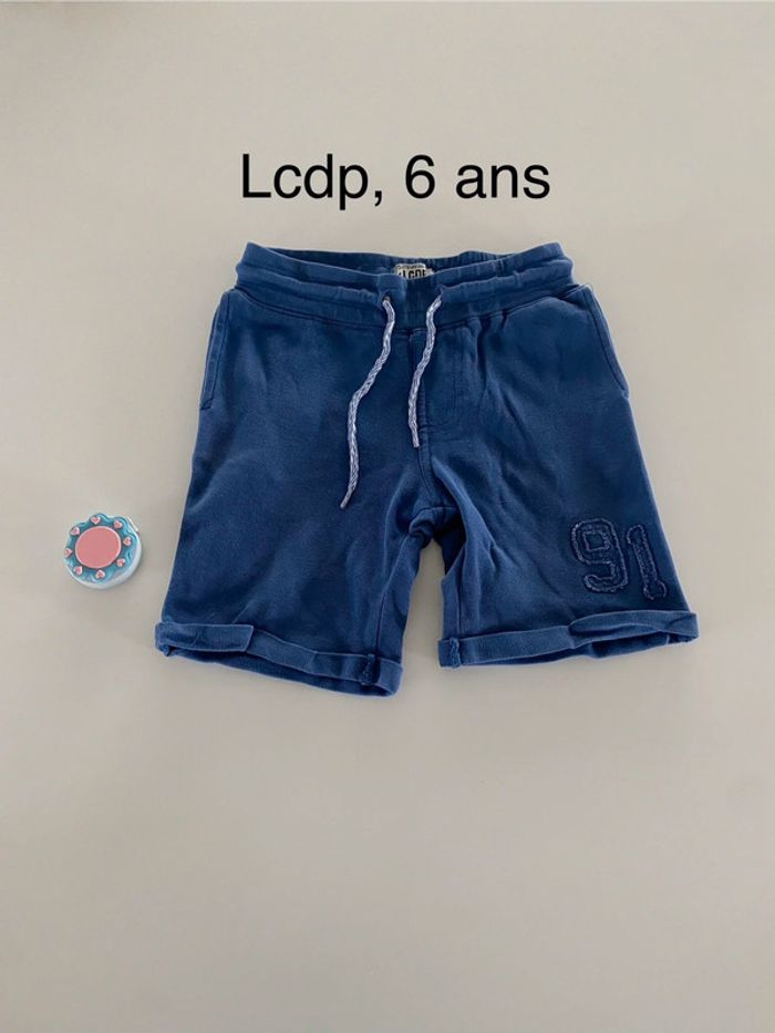 Short coton bleu Lcdp 6 ans