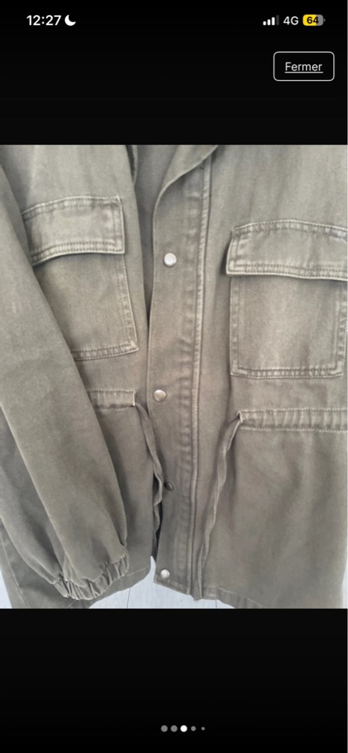 Veste jean kaki - photo numéro 3