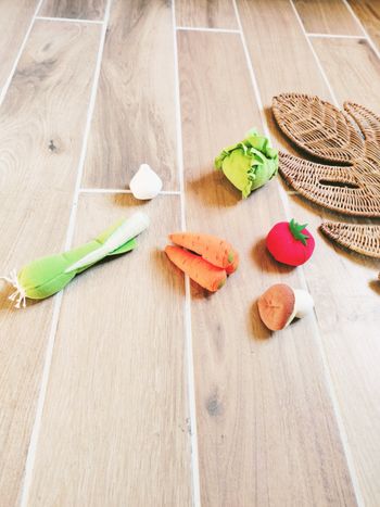 🥗 Dinette lot de divers légumes en tissu- peluche