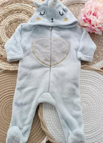Pyjama chaud  licorne bébé fille taille 6 mois