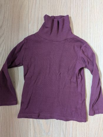 Coll roulé prune fille