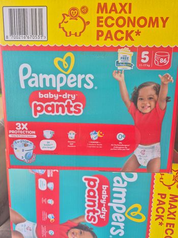 3 cartons Pampers baby-dry pants